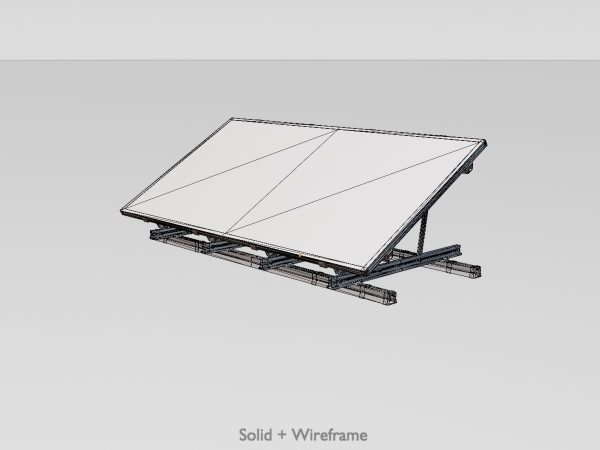 Solar module version-3 2x4 m tilt angle 30 degrees with stand - Image 6