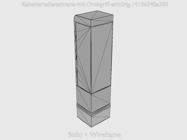 Kabelverteilerschrank mit Drehgriff eintürig 1410x340x320 – Bild 7