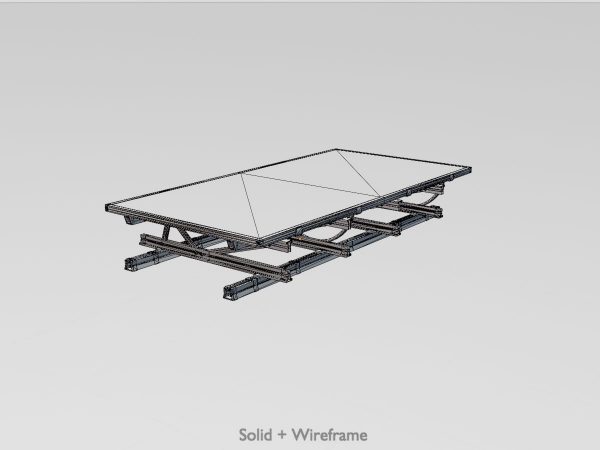 Solarmodul Version-3 2x4 m Neigungswinkel 0 Grad mit Standfuss – Bild 7