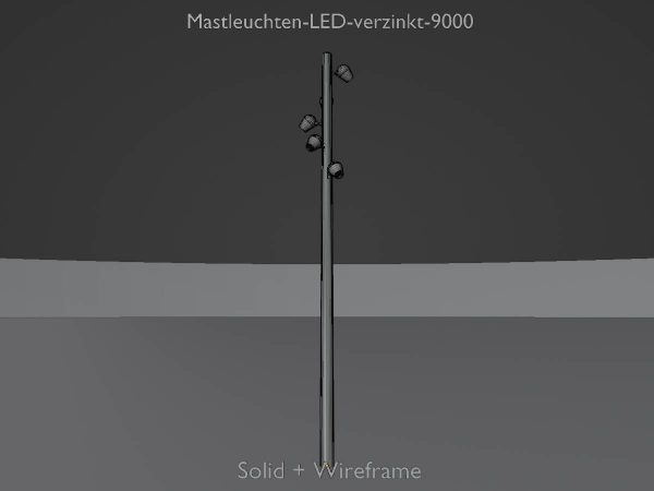 Mastleuchten LED verzinkt 9 m – Bild 8