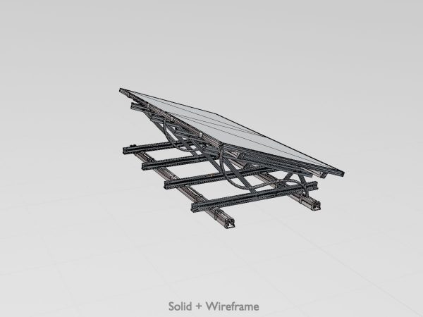Solar module version-3 2x4 m tilt angle 20 degrees with stand - Image 8