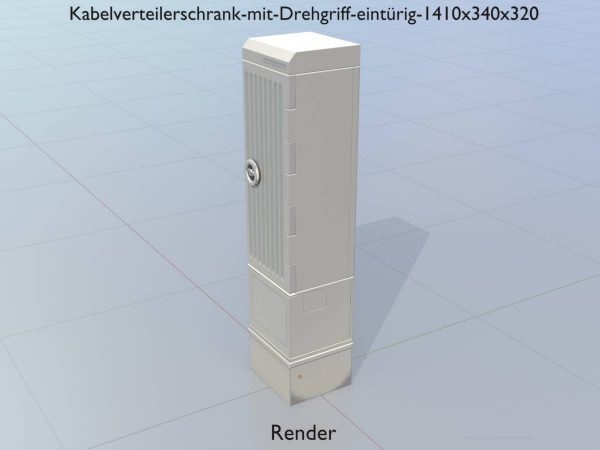Kabelverteilerschrank mit Drehgriff eintürig 1410x340x320 – Bild 9