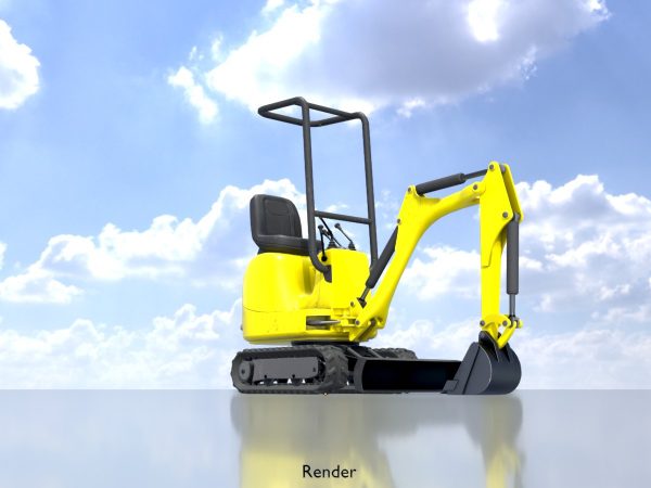 Minibagger gelb – Bild 9