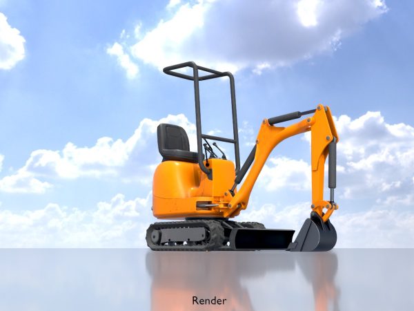 Mini digger orange - Image 9