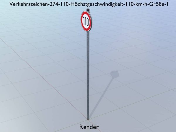 Verkehrszeichen 274-110 Höchstgeschwindigkeit 110 km/h Größe 1 – Bild 9