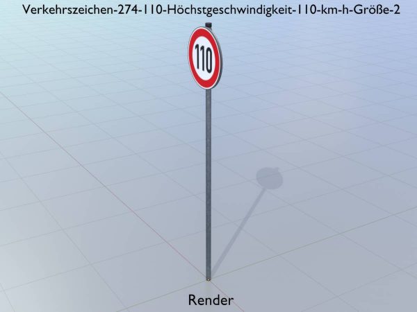 Verkehrszeichen 274-110 Höchstgeschwindigkeit 110 km/h Größe 2 – Bild 9