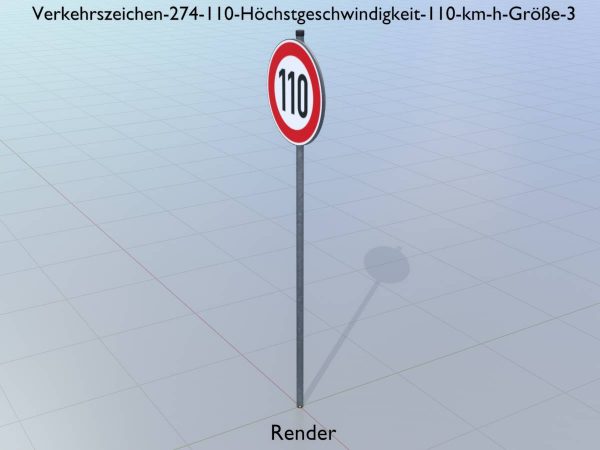 Verkehrszeichen 274-110 Höchstgeschwindigkeit 110 km/h Größe 3 – Bild 9