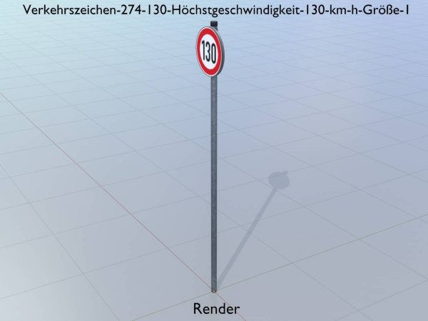 Verkehrszeichen 274-130 Höchstgeschwindigkeit 130 km/h Größe 1 – Bild 9