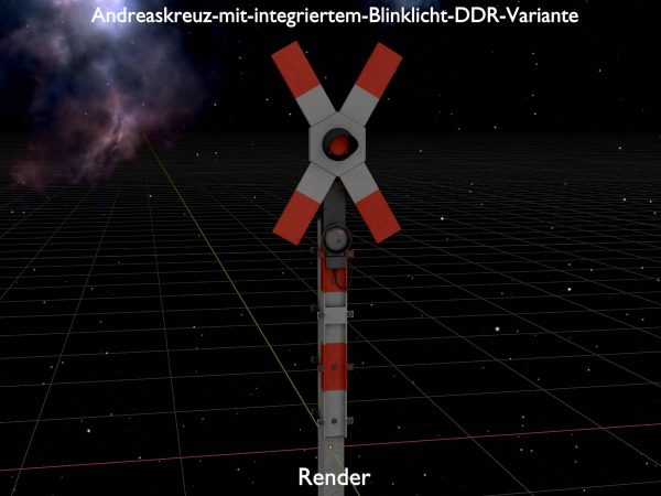 Andreaskreuz mit integriertem Blinklicht DDR-Variante – Bild 10