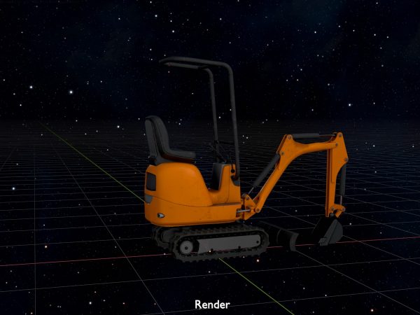 Mini digger orange - Image 10