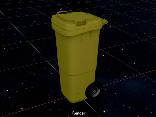 Mülltonne Kunststoff gelb mit Rädern 60 Liter – Bild 10