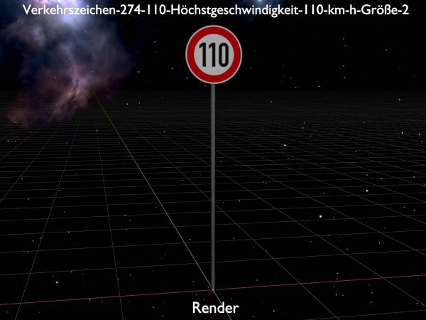 Verkehrszeichen 274-110 Höchstgeschwindigkeit 110 km/h Größe 2 – Bild 10