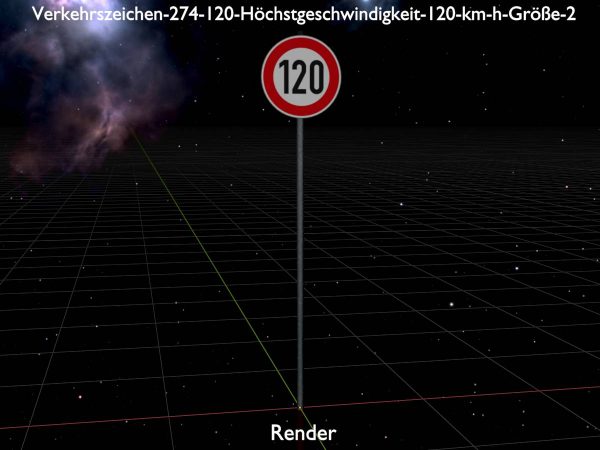 Verkehrszeichen 274-120 Höchstgeschwindigkeit 120 km/h Größe 2 – Bild 10