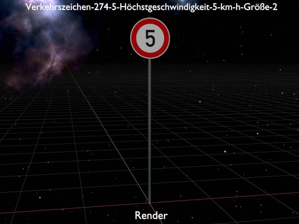 Verkehrszeichen 274-5 Höchstgeschwindigkeit 5 km/h Größe 2 – Bild 10
