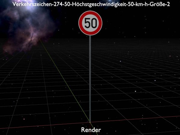 Verkehrszeichen 274-50 Höchstgeschwindigkeit 50 km/h Größe 2 – Bild 10