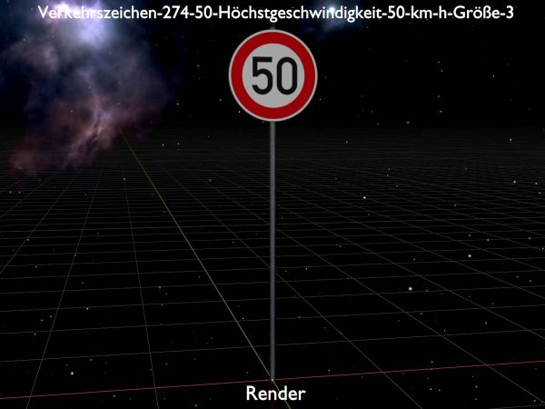 Verkehrszeichen 274-50 Höchstgeschwindigkeit 50 km/h Größe 3 – Bild 10
