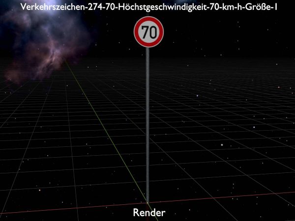 Verkehrszeichen 274-70 Höchstgeschwindigkeit 70 km/h Größe 1 – Bild 10