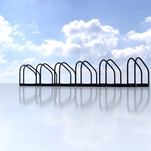 Bicycle stand for floor or wall mounting
