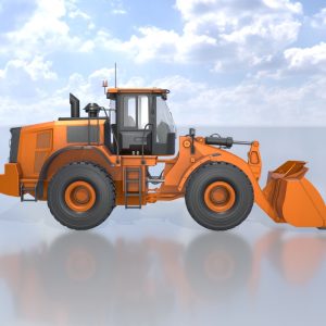 Wheel loader deep orange