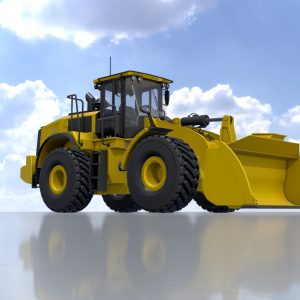 Wheel loader yellow