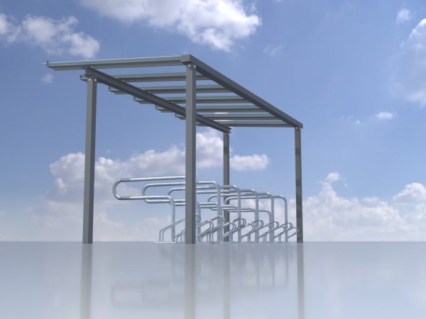 Fahrradunterstand mit Glasdach Version 2 – Bild 2