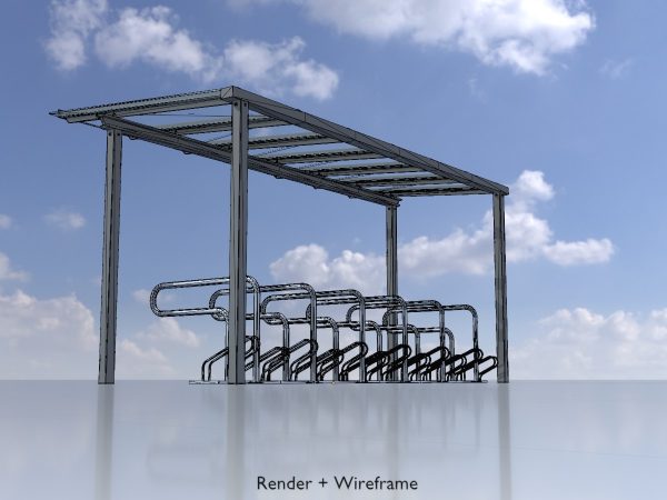 Fahrradabstellplatz mit Glasdach Version-2 – Bild 5