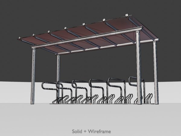 Fahrradabstellplatz mit Glasdach Version-2 – Bild 6