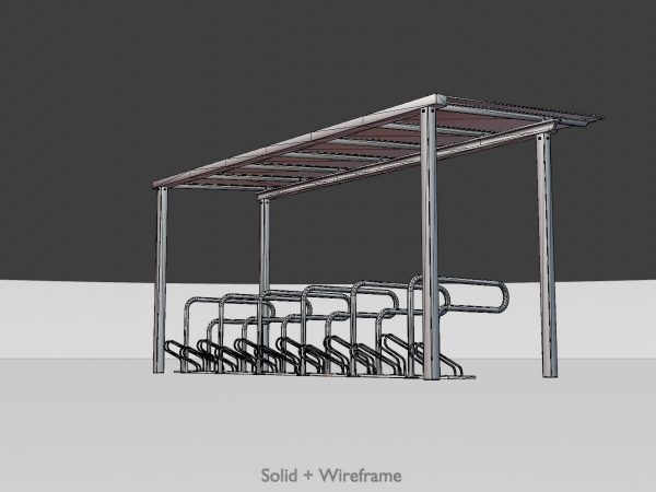 Fahrradabstellplatz mit Glasdach Version-2 – Bild 8