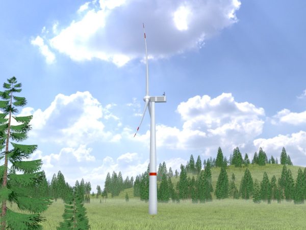Windkraftanlage V1 H-120 Rotor-Durchmesser 160 m mit Animation