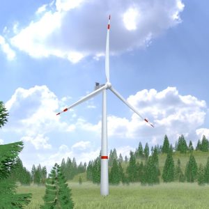 Wind turbine V1 H-120 rotor diameter 160 m