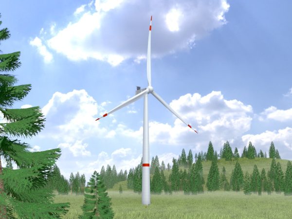 Windkraftanlage V1 H-120 Rotor-Durchmesser 160 m