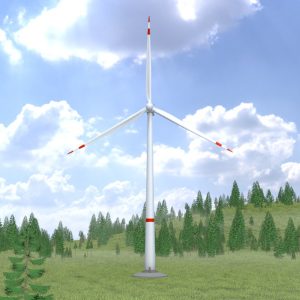 Windkraftanlage mit Fundament V1 H-138 Rotor-Durchmesser 162 m