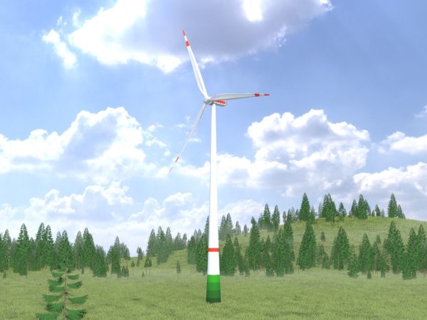 Windkraftanlage E1 H-160 Rotor-Durchmesser 138 m mit Animation