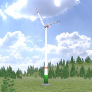 Windkraftanlage mit Fundament E1 H-160 Rotor-Durchmesser 138 m