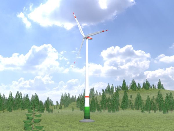 Windkraftanlage mit Fundament E1 H-160 Rotor-Durchmesser 138 m