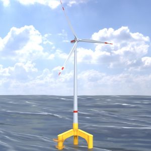 Windkraftanlage mit Tripile Offshore Fundament E1 H-160 Rotor-Durchmesser 138 m