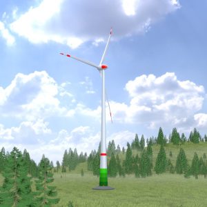Wind turbine with foundation E82 H-162 rotor diameter 162 m