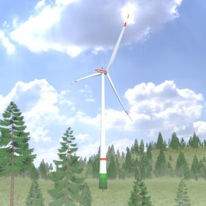 Wind turbine E1 H-163 rotor diameter 172 m