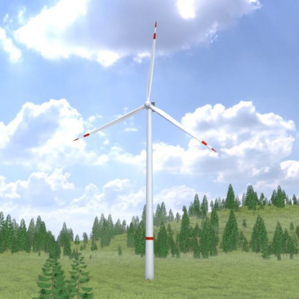 Windkraftanlage V1 H-175 Rotor-Durchmesser 172 m mit Animation