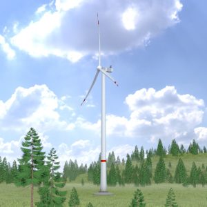 Wind turbine with foundation V1 H-175 rotor diameter 172 m