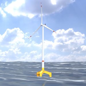 Windkraftanlage mit Tripile Offshore Fundament V1 H-175 Rotor-Durchmesser 172 m
