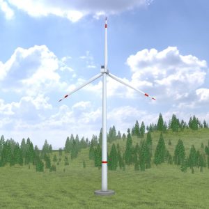 Windkraftanlage mit Fundament V2 H-175 Rotor-Durchmesser 172 m