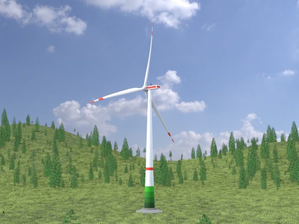 Windkraftanlage E1 H-135 Rotor-Durchmesser 172 m mit Animation und Fundament – Bild 2