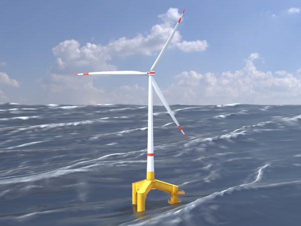 Windkraftanlage mit Tripile Offshore Fundament E1 H-132 Rotor-Durchmesser 172 m – Bild 2