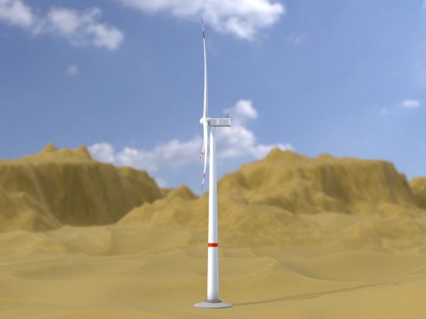 Windkraftanlage V1 H-138 Rotor-Durchmesser 162 m mit Animation und Fundament – Bild 2