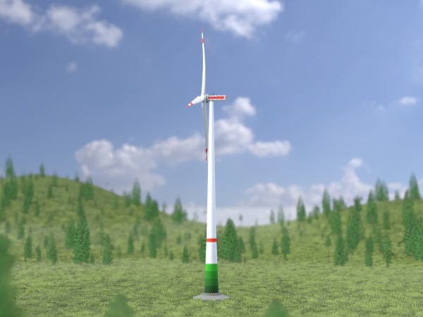 Windkraftanlage E1 H-160 Rotor-Durchmesser 138 m mit Animation und Fundament – Bild 2