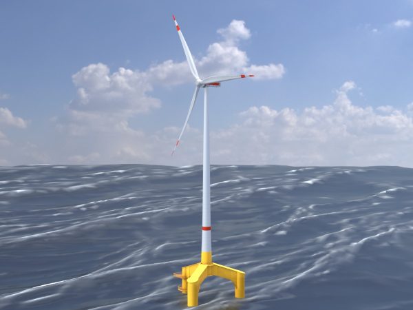 Windkraftanlage mit Tripile Offshore Fundament E1 H-160 Rotor-Durchmesser 138 m – Bild 2