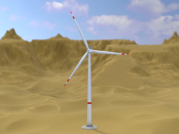 Windkraftanlage V1 H-138 Rotor-Durchmesser 162 m mit Animation und Fundament – Bild 3