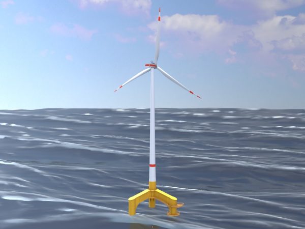 Windkraftanlage mit Tripile Offshore Fundament E1 H-160 Rotor-Durchmesser 138 m mit Animation – Bild 3