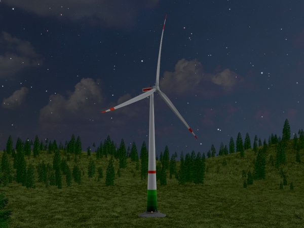 Windkraftanlage E1 H-135 Rotor-Durchmesser 172 m mit Animation und Fundament – Bild 4
